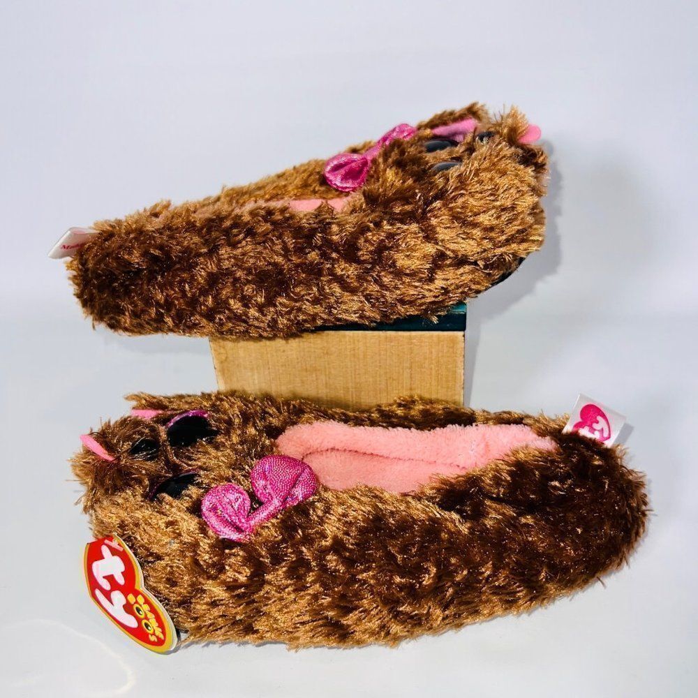 TY Beanie Boos Slippers Maddie the‎ Dog Youth Small (11-13)